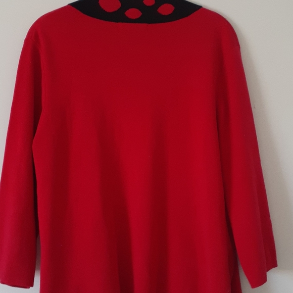 Designers Originals red Bumble Bee cardagan sweater s… - Picture 4 of 12